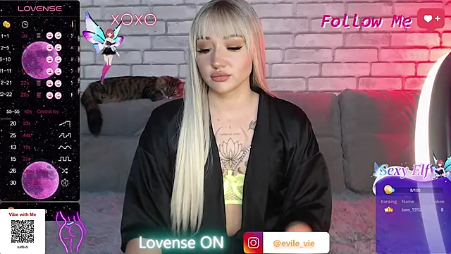 Eva Evile online show from February 23, 2025, 9:11 am