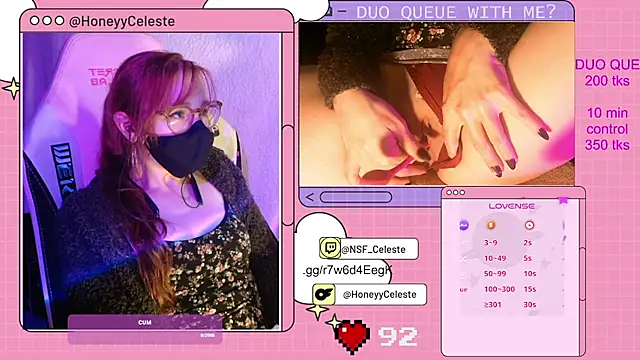 HoneyyCeleste online show from November 14, 2025, 9:07 pm