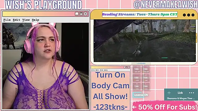 Snapshot of nevermakeawish chatting on April 29, 2026, 10:30 am nevermakeawish online show from April 29, 2026, 10:30 am