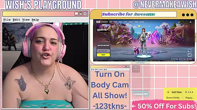Snapshot of nevermakeawish chatting on April 23, 2026, 12:29 pm nevermakeawish online show from April 23, 2026, 12:29 pm