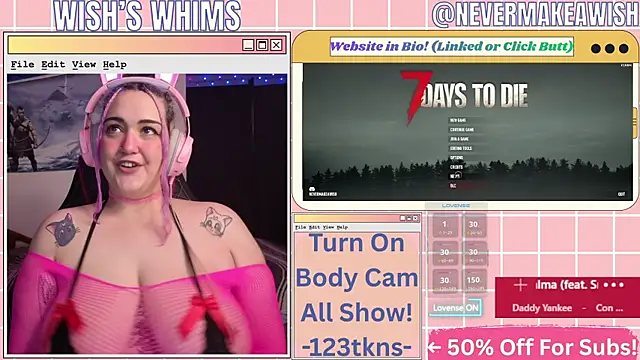 Snapshot of nevermakeawish chatting on May 28, 2026, 9:49 am nevermakeawish online show from May 28, 2026, 9:49 am