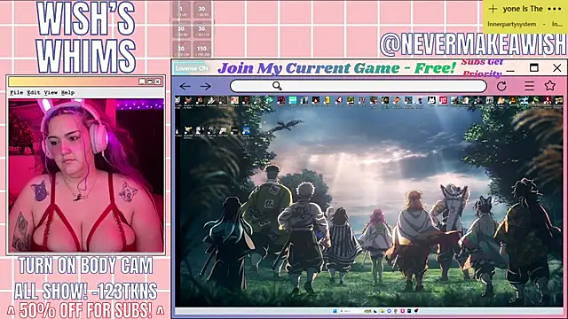 Snapshot of nevermakeawish chatting on May 15, 2026, 5:05 am nevermakeawish online show from May 15, 2026, 5:05 am