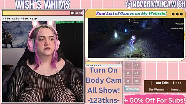 Snapshot of nevermakeawish chatting on May 27, 2026, 9:49 am nevermakeawish online show from May 27, 2026, 9:49 am