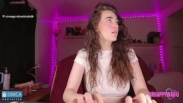 Snapshot of urhappywaifu chatting on October 22, 2025, 12:21 am urhappywaifu online show from October 22, 2025, 12:21 am