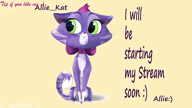 Snapshot of Allie_Kat chatting on May 17, 2026, 1:00 pm Allie Kat online show from May 17, 2026, 1:00 pm