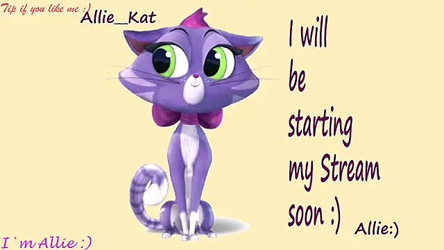 Allie Kat online show from June 20, 2026, 2:00 pm