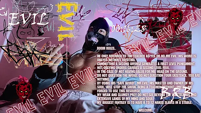 Snapshot of 3v1l chatting on November 23, 2025, 9:19 am 3v1l online show from November 23, 2025, 9:19 am