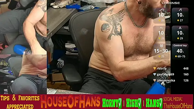 Snapshot of HouseOfHans chatting on March 7, 2026, 8:36 pm HouseOfHans online show from March 7, 2026, 8:36 pm