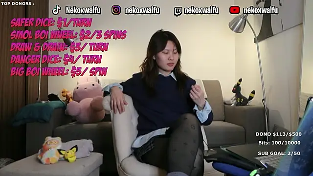 Snapshot of nekoxwaifu chatting on March 17, 2026, 8:56 pm nekoxwaifu online show from March 17, 2026, 8:56 pm