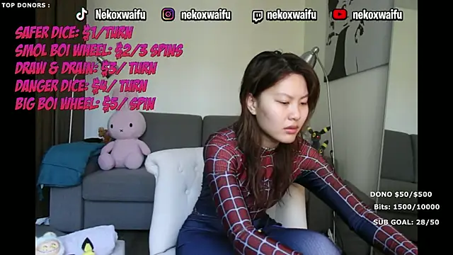 Snapshot of nekoxwaifu chatting on March 19, 2026, 7:52 am nekoxwaifu online show from March 19, 2026, 7:52 am