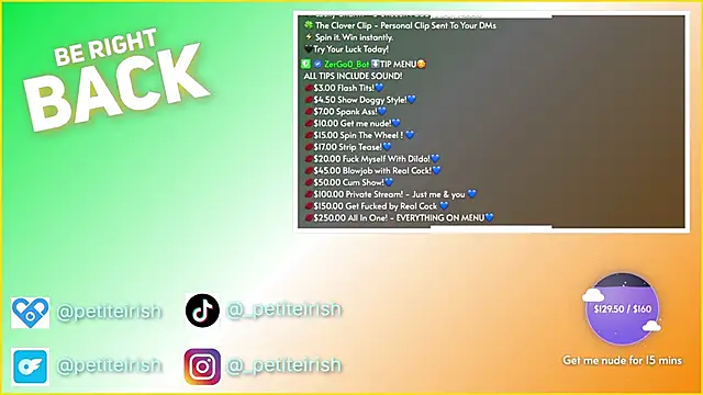 Snapshot of petiteirish chatting on March 14, 2026, 10:49 pm petiteirish online show from March 14, 2026, 10:49 pm