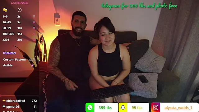 Snapshot of Alyssa_and_DAngelo chatting on July 4, 2026, 4:08 am Alyssa and DAngelo online show from July 4, 2026, 4:08 am