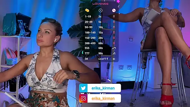 Snapshot of Erika_Kirman chatting on July 9, 2026, 8:59 am Erika Kirman online show from July 9, 2026, 8:59 am