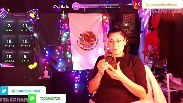 Snapshot of LaInsaciableIntensa chatting on May 18, 2026, 1:06 am LaInsaciableIntensa online show from May 18, 2026, 1:06 am