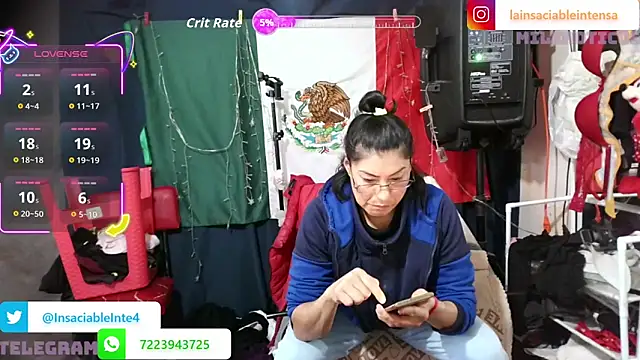 Snapshot of LaInsaciableIntensa chatting on May 24, 2026, 9:47 pm LaInsaciableIntensa online show from May 24, 2026, 9:47 pm