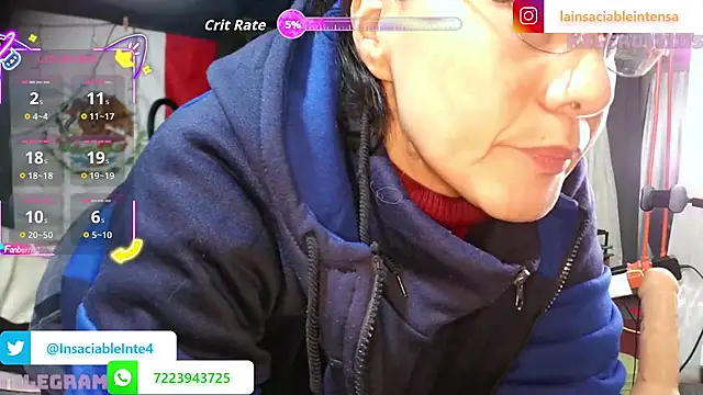 LaInsaciableIntensa online show from January 15, 2026, 1:42 am