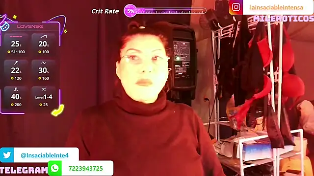 Snapshot of LaInsaciableIntensa chatting on May 8, 2026, 1:53 am LaInsaciableIntensa online show from May 8, 2026, 1:53 am