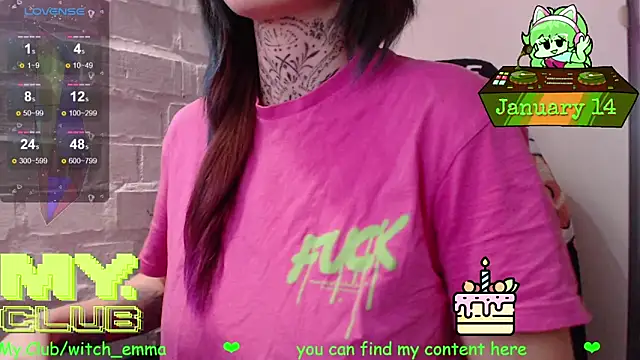 Snapshot of Witch_Emma chatting on January 14, 2026, 10:19 am Witch Emma online show from January 14, 2026, 10:19 am