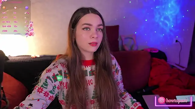 Snapshot of How2Meow chatting on February 23, 2025, 5:18 pm How2Meow online show from February 23, 2025, 5:18 pm